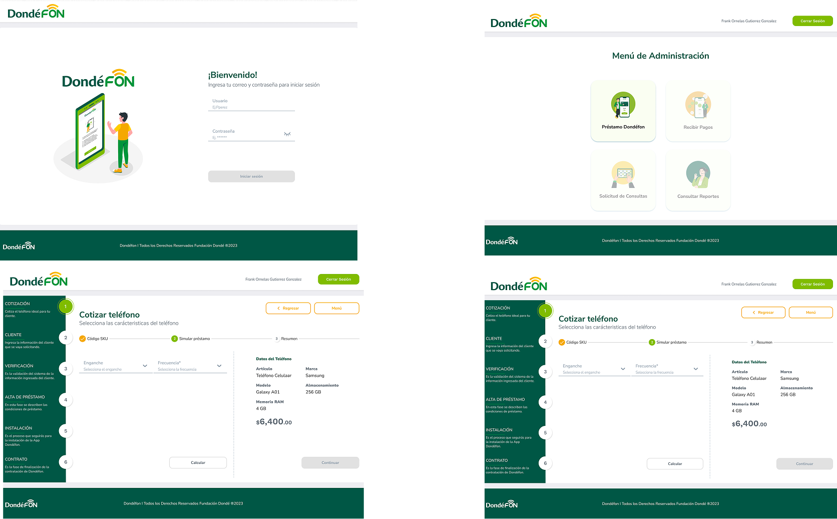 DondéFon — iterations and handoff